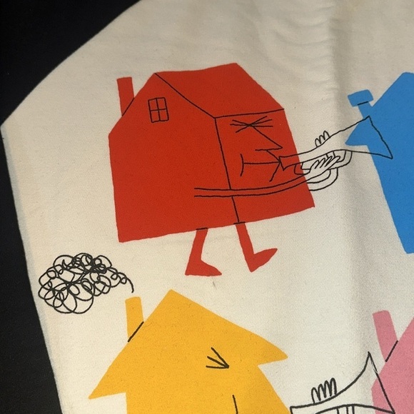 Harry Styles Love On Tour 4 Houses Raglan - Black/Cream - Size Large - Picture 2 of 5